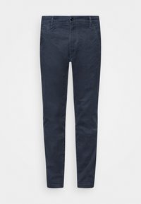Marina chinos med slim fit, tillverkade av bomull. Har en knappstängning och framfickor. Slät textur med en lätt lyster.