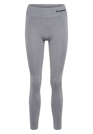 Hummel HMLCI SEAMLESS MW SCRUNCH  - Rajstopy - grey melange