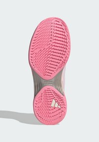 Erksaadist roosa kummitald tekstuursete mustritega. Omab halli Torsion System sektsiooni ja valget Adidas logo.