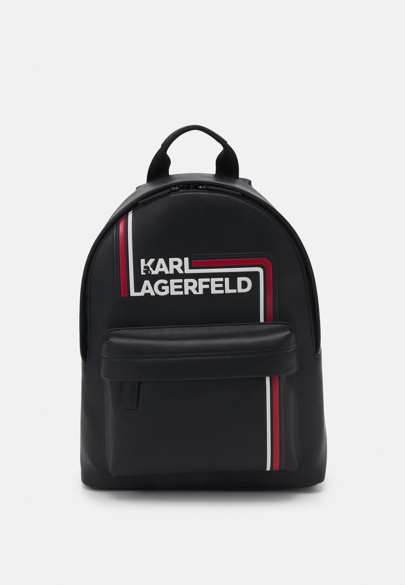 Karl Lagerfeld Black Striped Backpack with Red & Blue Accents s-l400.jpg main image 3
