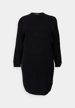 Tommy Hilfiger Curve WAISTED DRESS - Pulóverruha - black