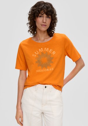MIT SCHRIFT - T-shirt print - orange