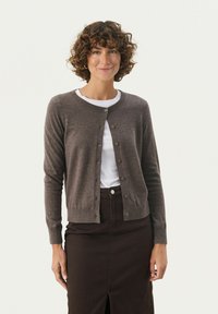 Part Two ELLAH - Cardigan - dark mink melange
