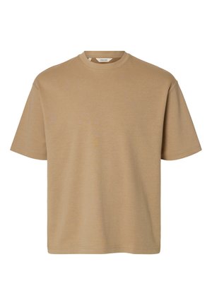 Selected, SLMLOOSEOSCAR - Lihtne T-särk - savannah tan
