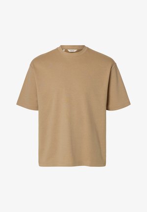 Selected, SLMLOOSEOSCAR - T-shirt basic - savannah tan