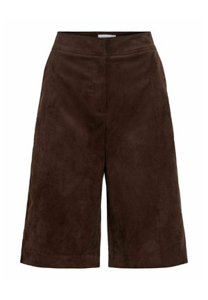 VILA, HIGH WAISTED SHORTS VICOURDIE CORDUROY - Short - coffee bean