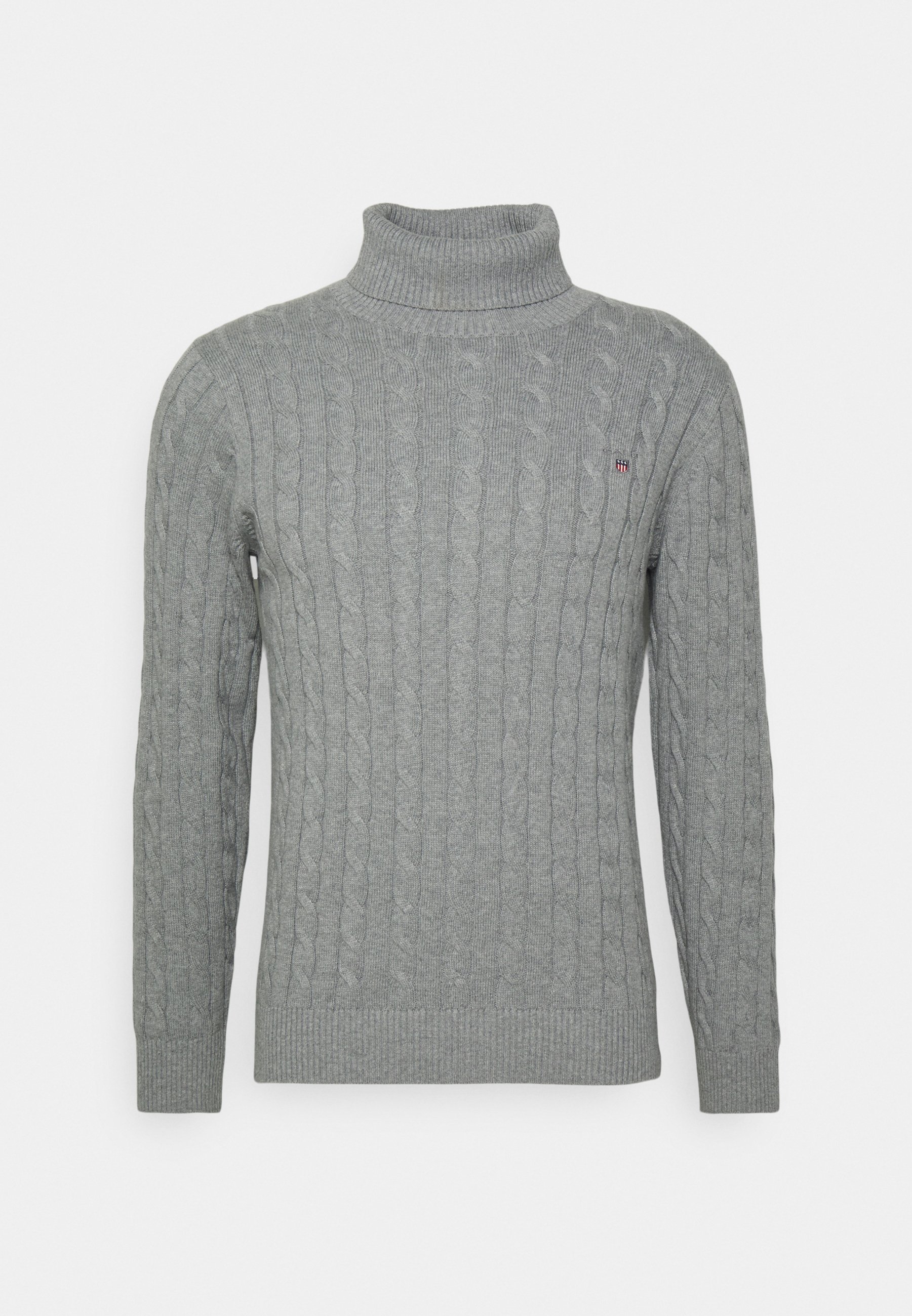GANT CABLE TURTLE NECK - Jumper - grey 