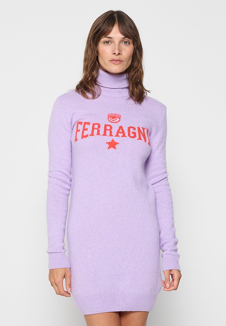 CHIARA FERRAGNI Gebreide jurk paars CHIARA FERRAGNI Gebreide jurk paars