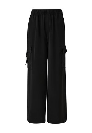 QS, MIT WIDE LEG - Cargohose - schwarz