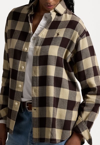 Polo Ralph Lauren RELAXED FIT PLAID COTTON SHIRT - Πουκαμίσα με κουμπιά - tan/brown