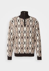 Scotch & Soda ARGYLES DROPPED SHOULDER PULLOVER - Strickpullover - eggnog
