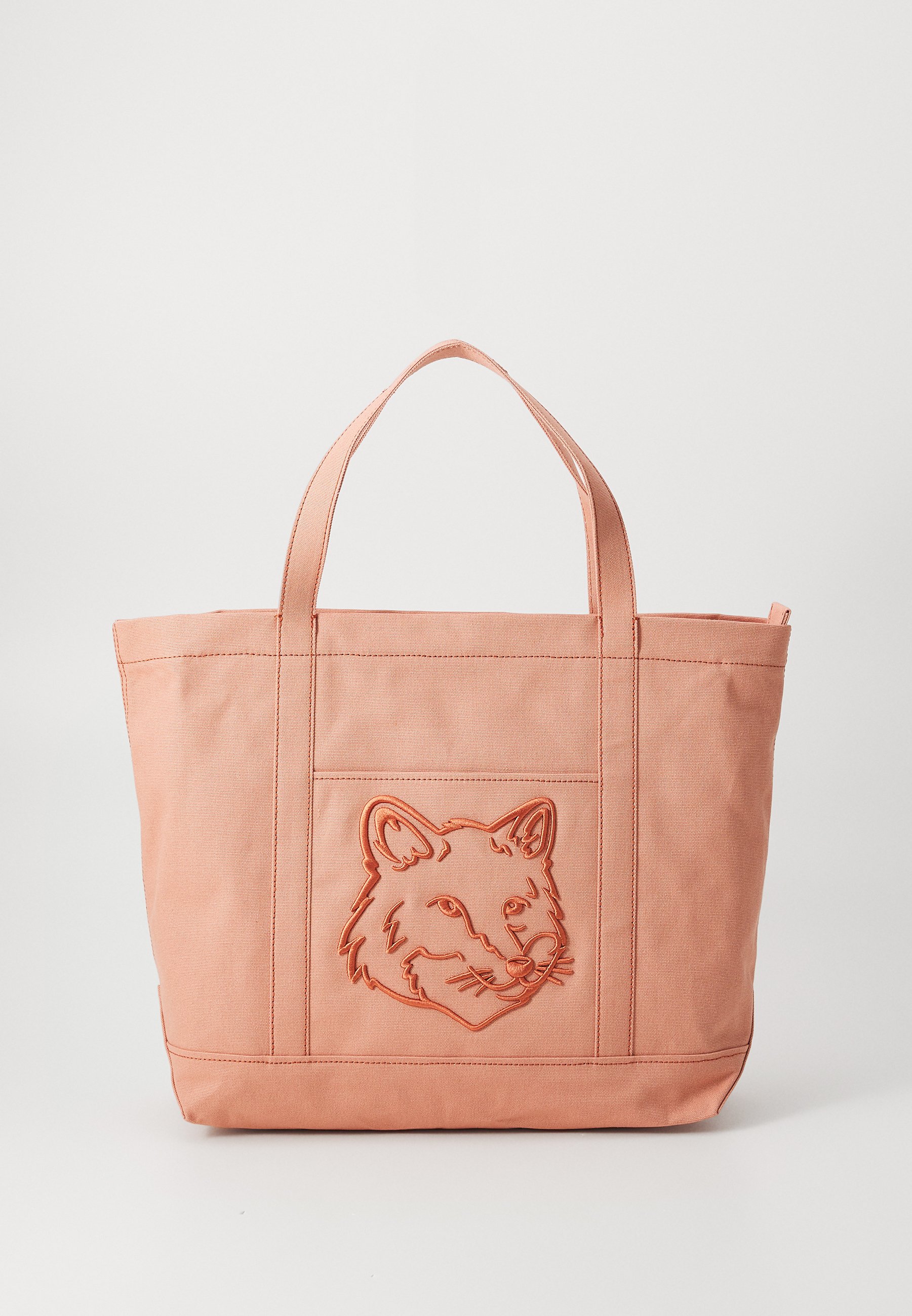 Maison Kitsuné FOX HEAD LARGE UNISEX - Tote bag - porcelaine