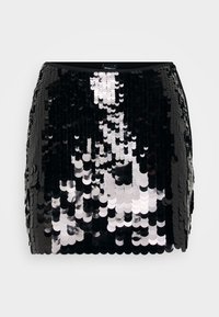 SEQUIN MINI SKIRT - Minijupe - black