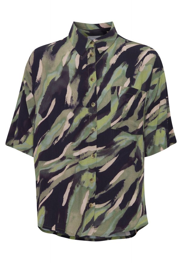 FRKAIYA - Button-down blouse - forest shade mix f4