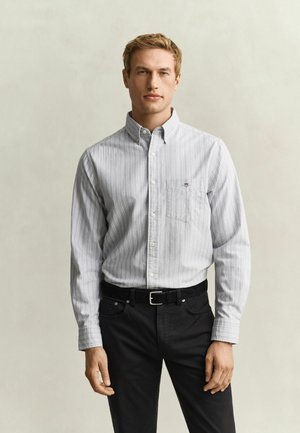 GANT, GANT STRIPED CLASSIC OXFORD SHIRT - Camicia - concrete grey