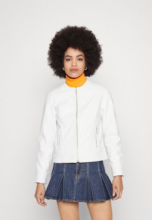 ACOM - Imitert skinnjakke - off white