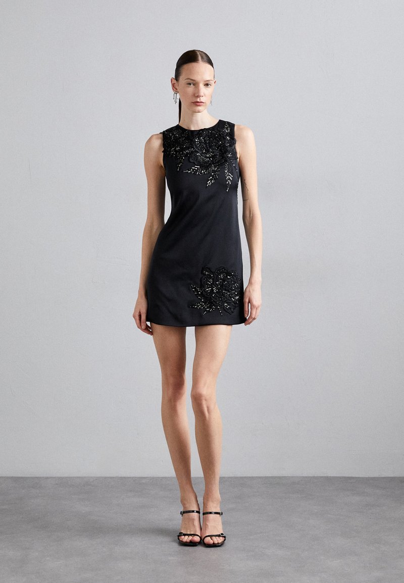 Alice + Olivia CLYDE EMBELL ALINE DRESS - Cocktail dress / Party dress - le  parisien black/gunmetal/black - Zalando.ie