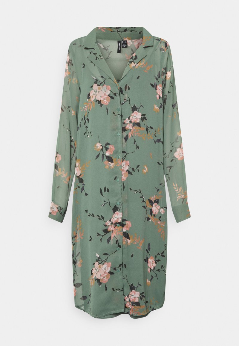 Vero Moda Tall VMCHI V NECK SHIRT DRESS - Vestido camiseiro - laurel wreath
