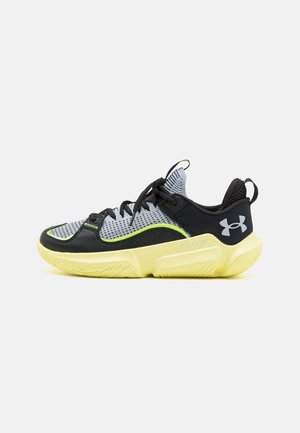 FLOW FUTR X 3 UNISEX - Basketball shoes - black/sonic yellow/castlerock