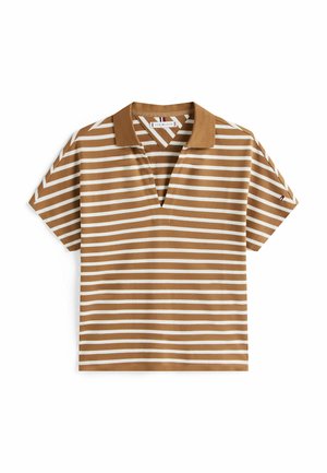 Tommy Hilfiger TIPPING OPEN - Polo shirt - hickory ecru stp