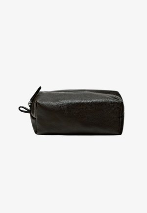 Massimo Dutti, NAPPA LEATHER TOILETRY BAG WITH ZIP - Toilettas - dark brown