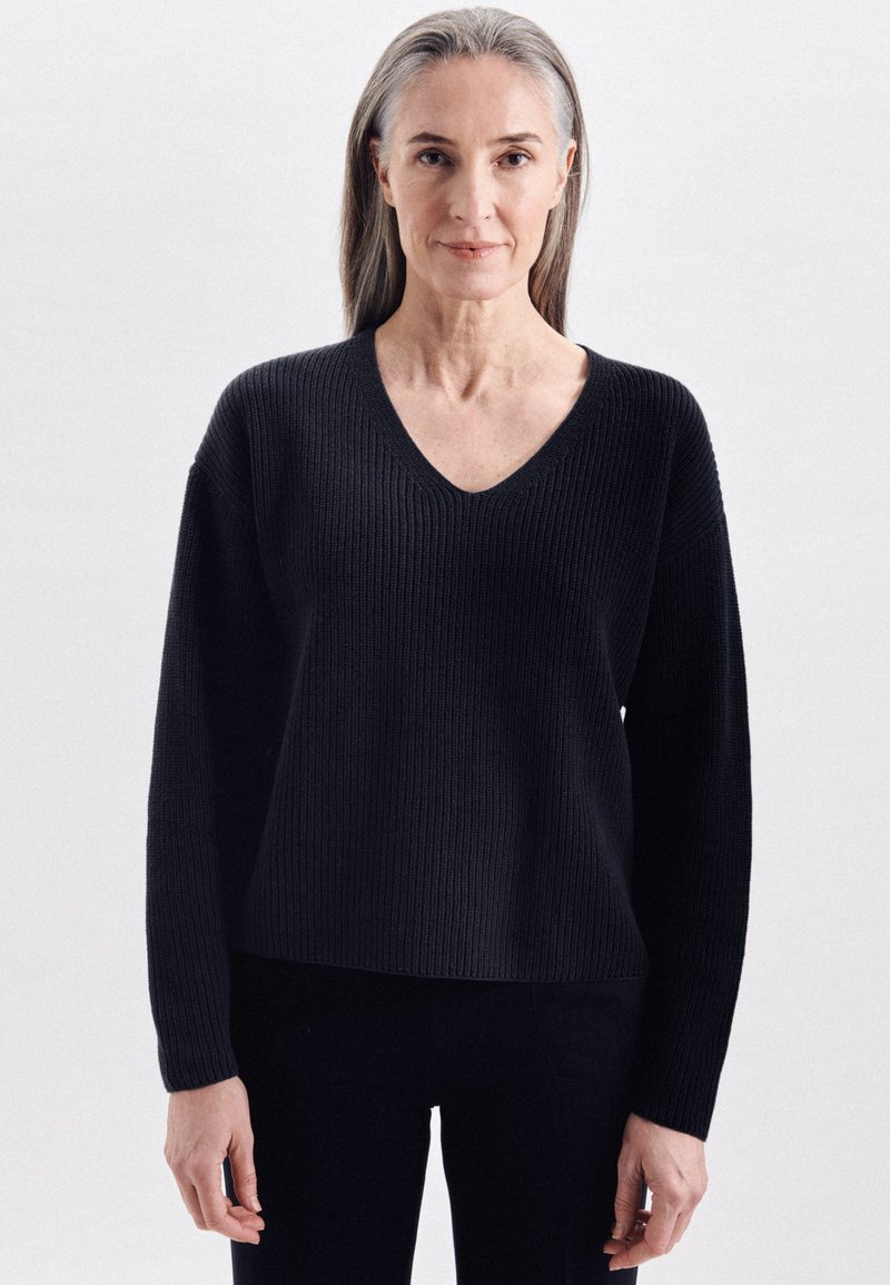 Damen Strickjacken | Seidensticker Strickpullover dunkelblau/blau - TV43705 Damen Strickjacken | Seidensticker Strickpullover dunkelblau/blau - TV43705