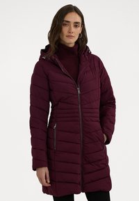 Lauren Ralph Lauren CHEVRON-QUILTED HOODED JACKET - Zimski kaput - pinot noir