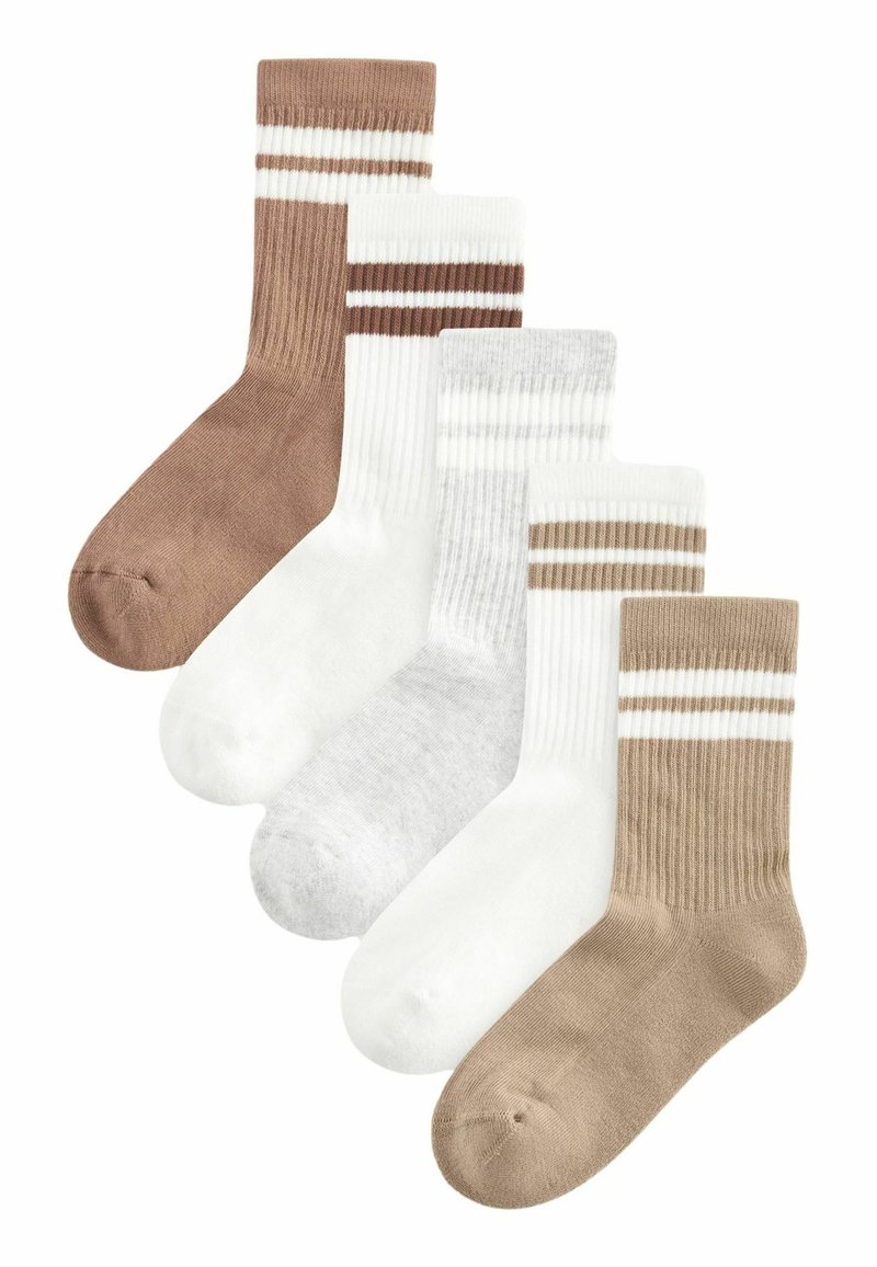 Next SPORT SOCKS FIVE PACK (YOUNGER) - Sokken - neutral brown white ...