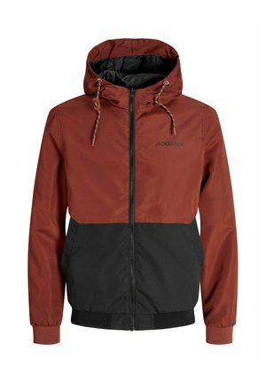 Jack & Jones JJERUSH HOOD - Trainingsjacke - burnt henna