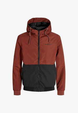 Jack & Jones JJERUSH HOOD - Giacca sportiva - burnt henna