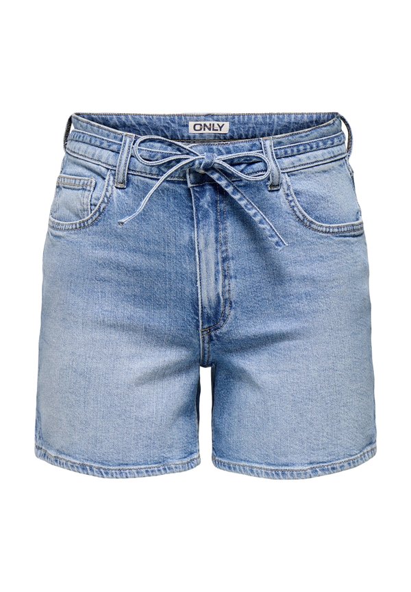 ONLGIANNA BELTED - Denim shorts - hellblau2
