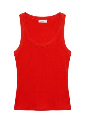 PULL&BEAR, BASIC - TANK TOP - Top - red