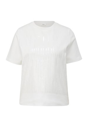 s.Oliver BLACK LABEL MIT PAILLETTEN - T-Shirt print - ecru