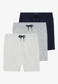 3 PACK - Shorts - dark blue/mottled light grey/offwhite