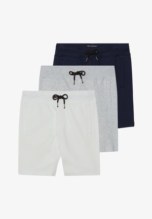 3 PACK - Shorts - dark blue/mottled light grey/offwhite