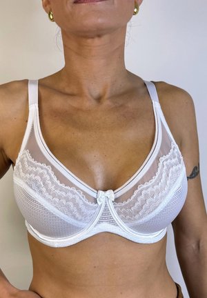 SUJETADOR DE ENCAJE - Sujetador con aros - blanco