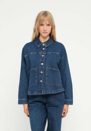 VMJAMIE STUD SHIRT - Teksajakk - dark blue denim