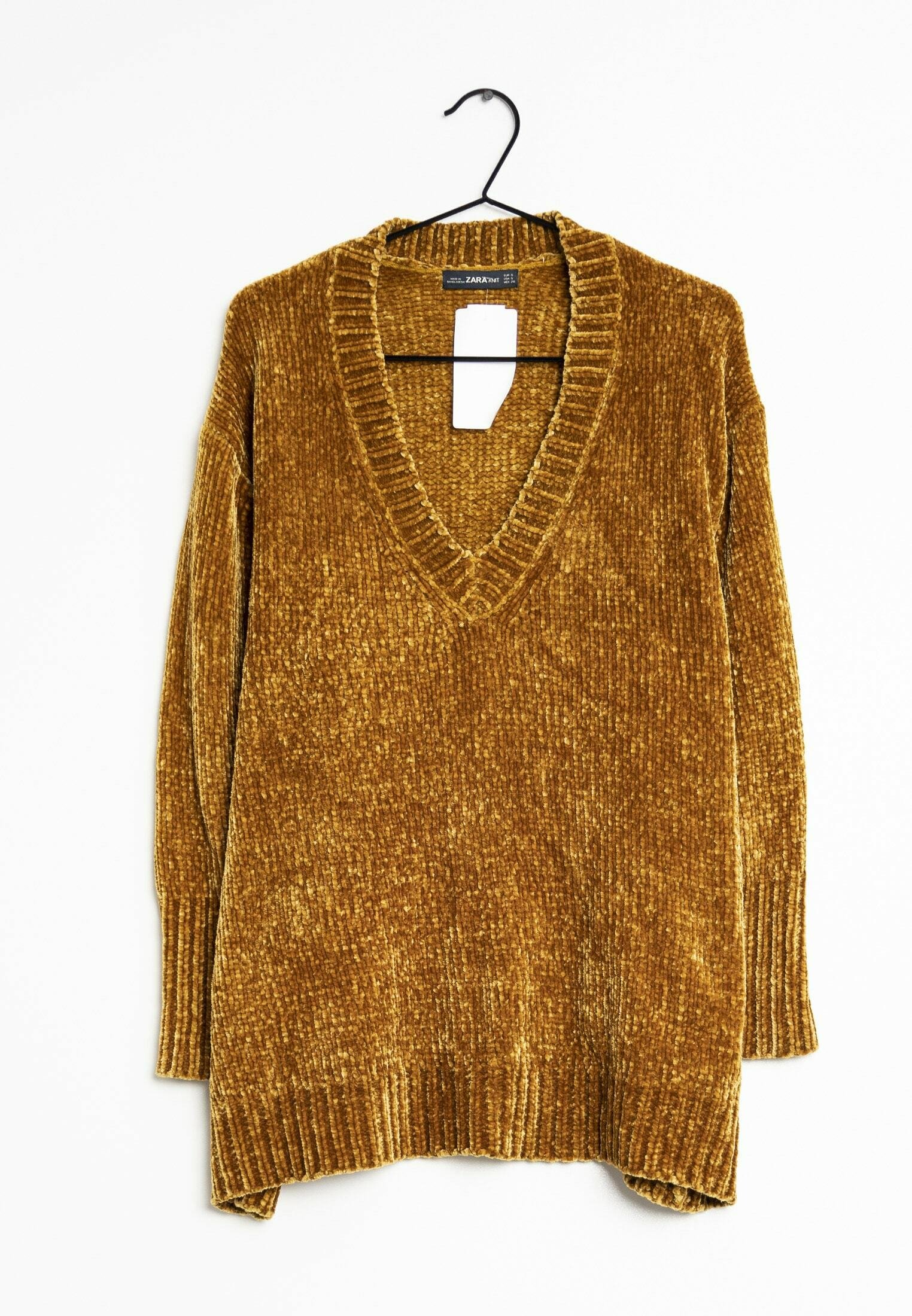 Zara Chenille Jumper Zara Jumper Gold/beige (Pre-owned) Zalando