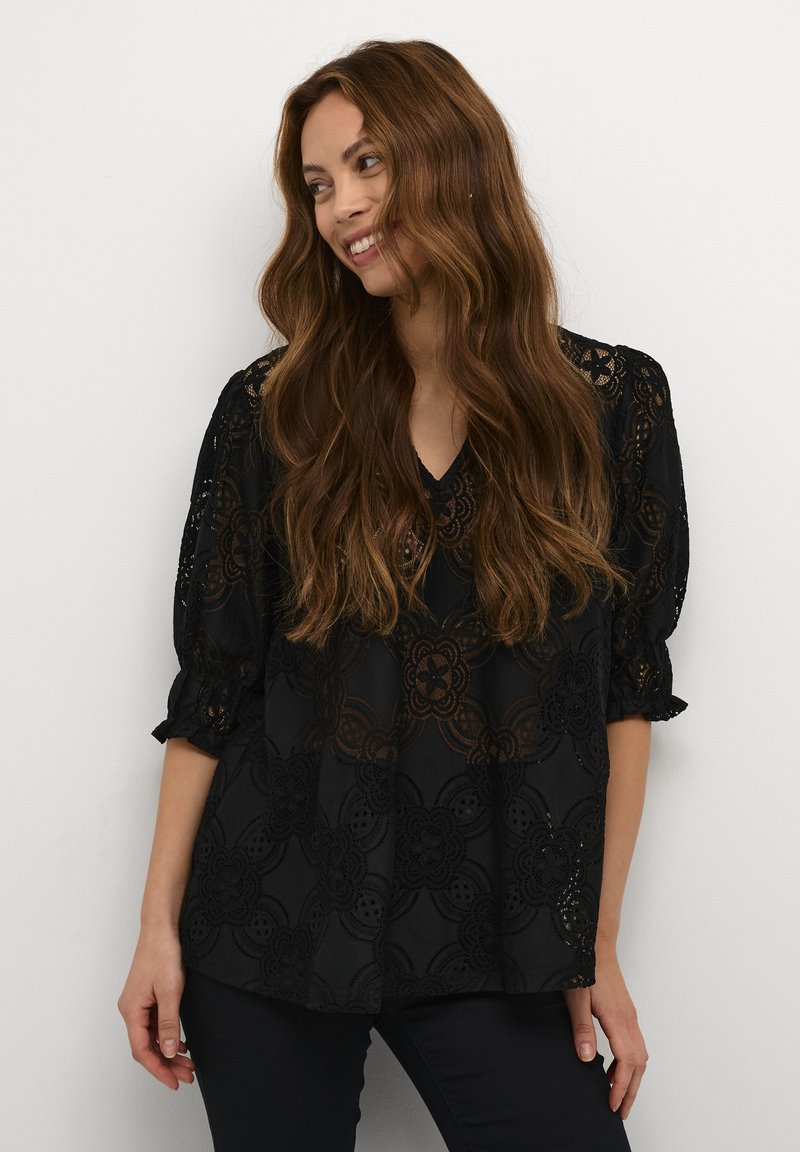 Black Colour - Bcbeatrix Ss Blouse 41078 - Natural main image 0