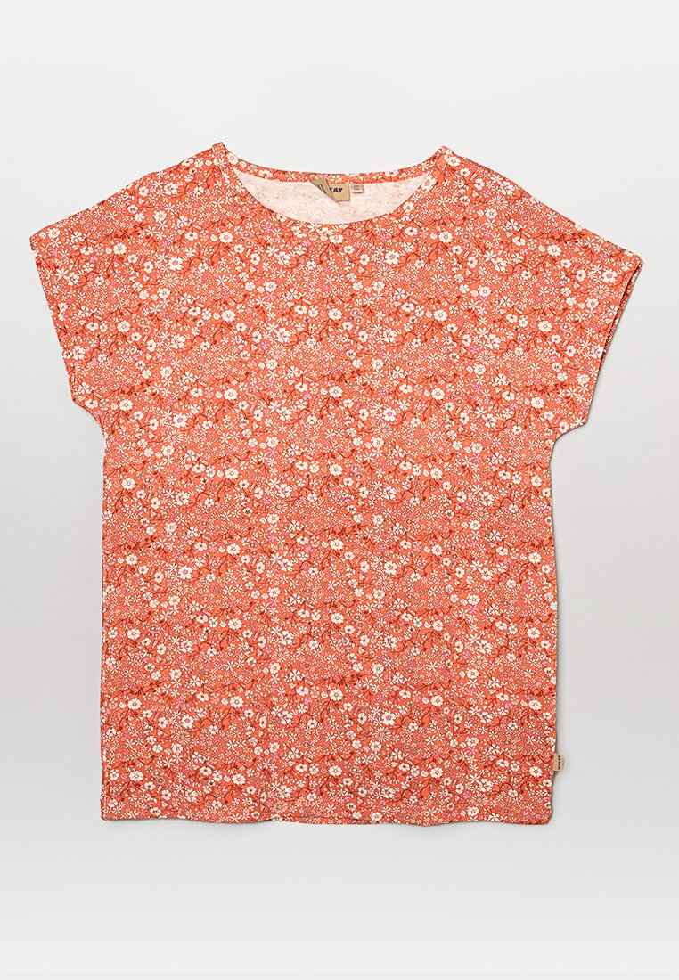 Wheat T-shirt print koraalrood