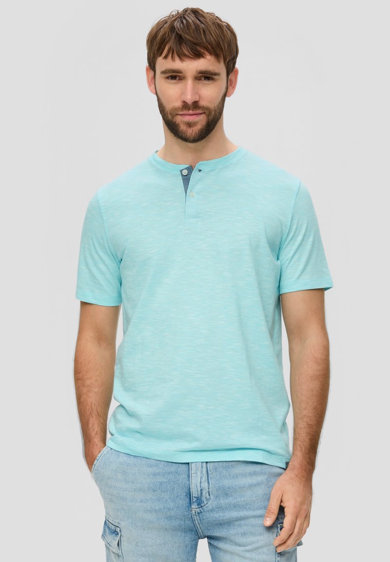 s.Oliver HENLEYAUSSCHNITT - T-Shirt basic - helles türkis