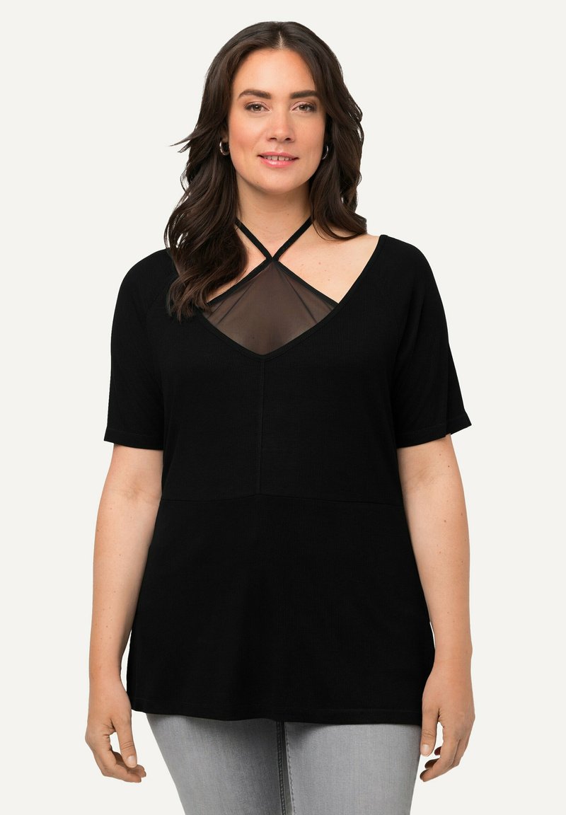 Ulla Popken LIGNE EN A MANCHES COURTES ET COL EN V PIMA - T-shirt basic