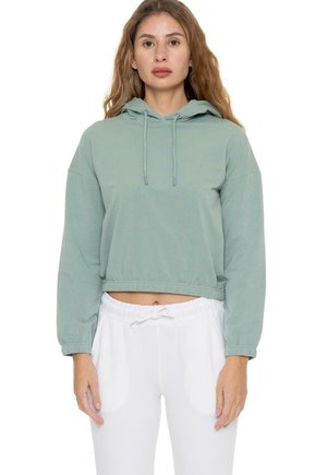 LEONE 1947, SWEATSHIRT - Sweat à capuche - green-dark green solid