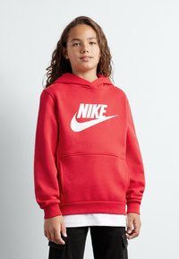 Nike Sportswear CLUB UNISEX - Jersey con capucha - university red/white