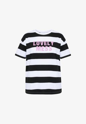 Studio Untold, T-SHIRT, OVERSIZE SHAPE, BLOCKSTREIFEN, STATEMENT - T-shirt print - black
