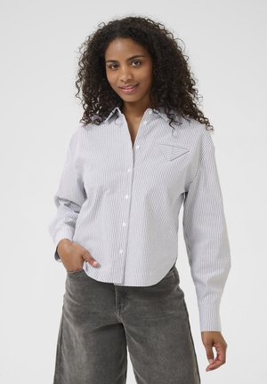 Kaffe KAOSITA - Košilová halenka - white black oxford stripe
