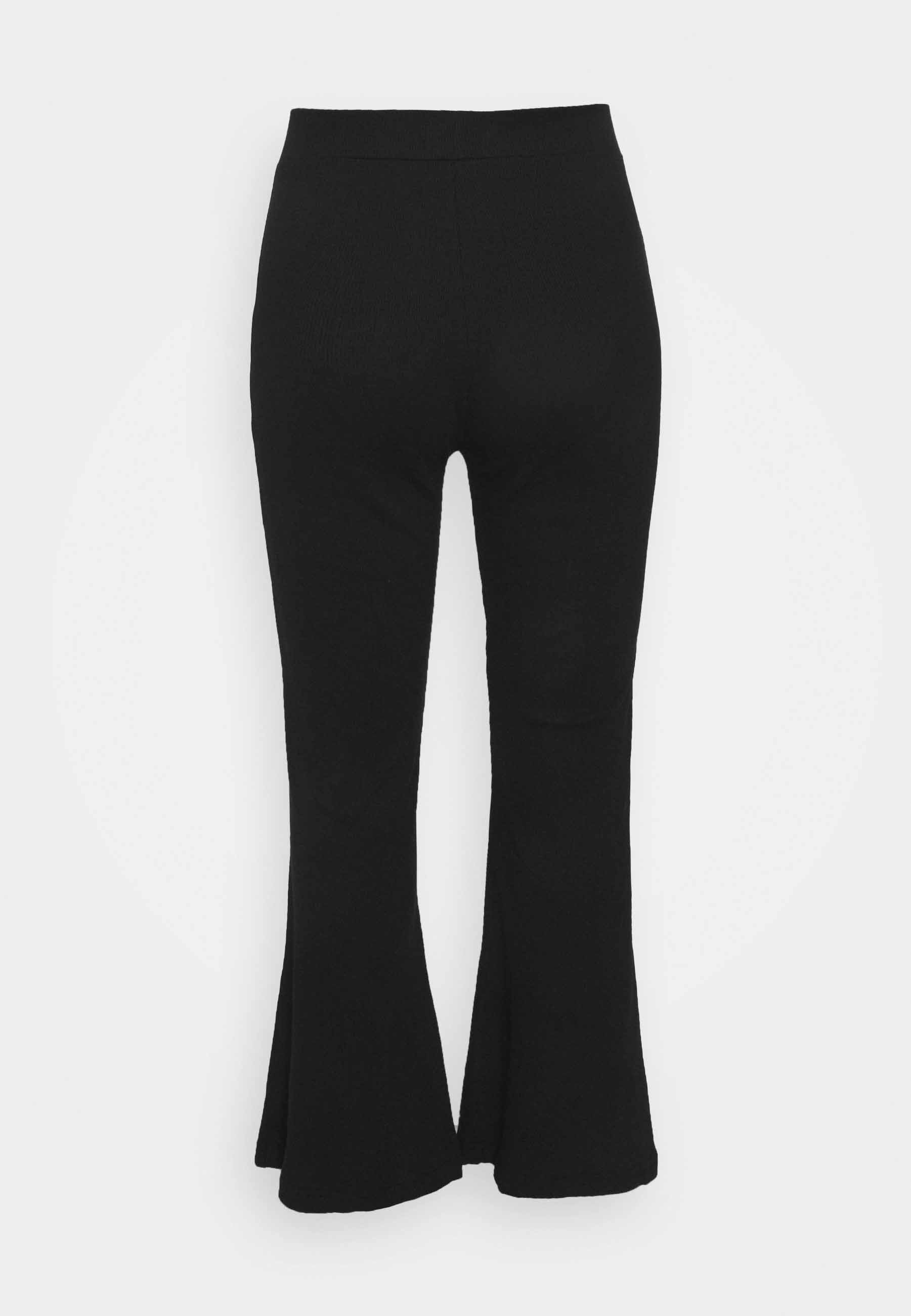 WIDE LEG TROUSERS - Trousers - black 
