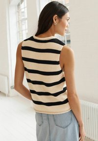 Next ROLL EDGE TANK  REGULAR FIT - Top - neutral black stripe