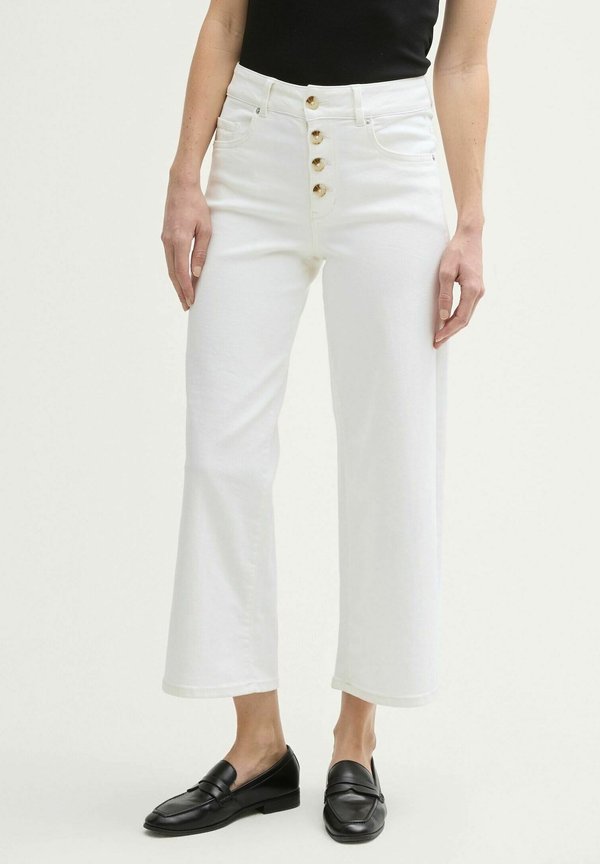 MIT KNOPFLEISTE - Jeans Straight Leg