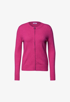 Cecil, LANGARM CARDIGAN MIT RUNDHALS UND ZIPPER - Chaqueta de punto - pink flash
